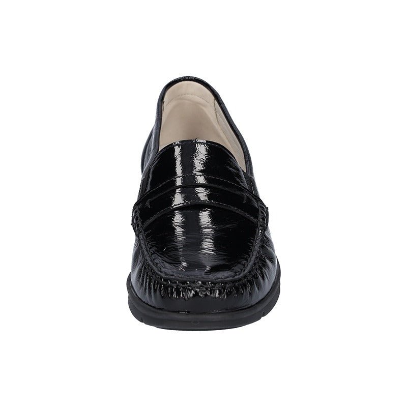 Waldläufer hyttesko i lak - Sort - Seniorshop