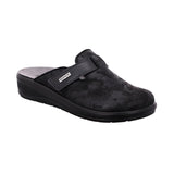 Rohde dameslipper med stretch - Sort - Seniorshop