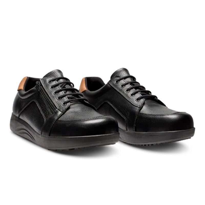 New Feet bred herresko - Sort læder