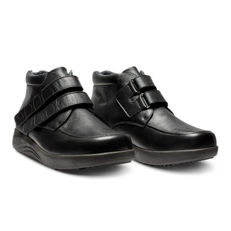 New Feet lav herrestøvle - Sort læder - Seniorshop