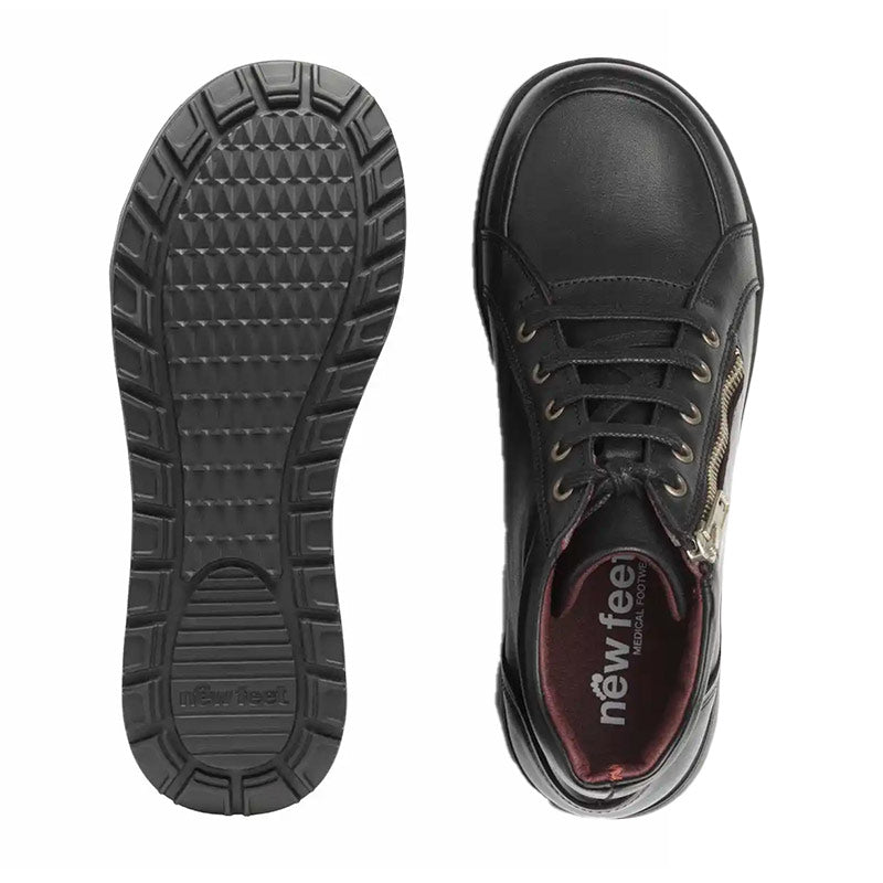 New Feet lav damestøvle - Sort - Seniorshop