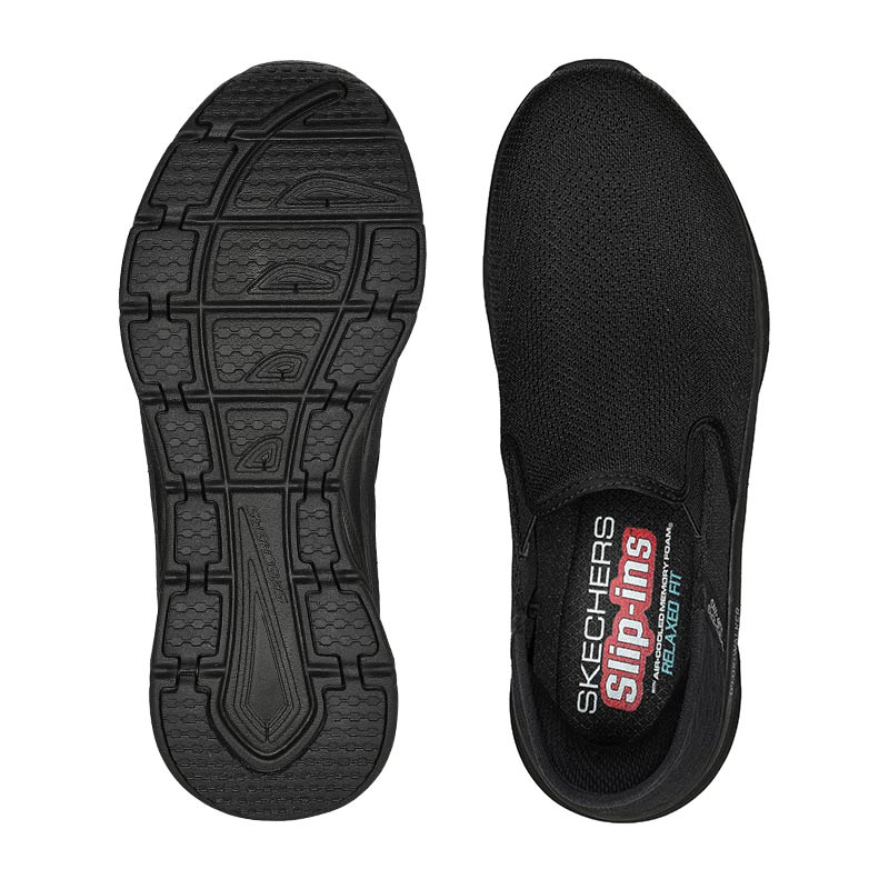  Skechers sportig slip-in herrsneaker - Svart