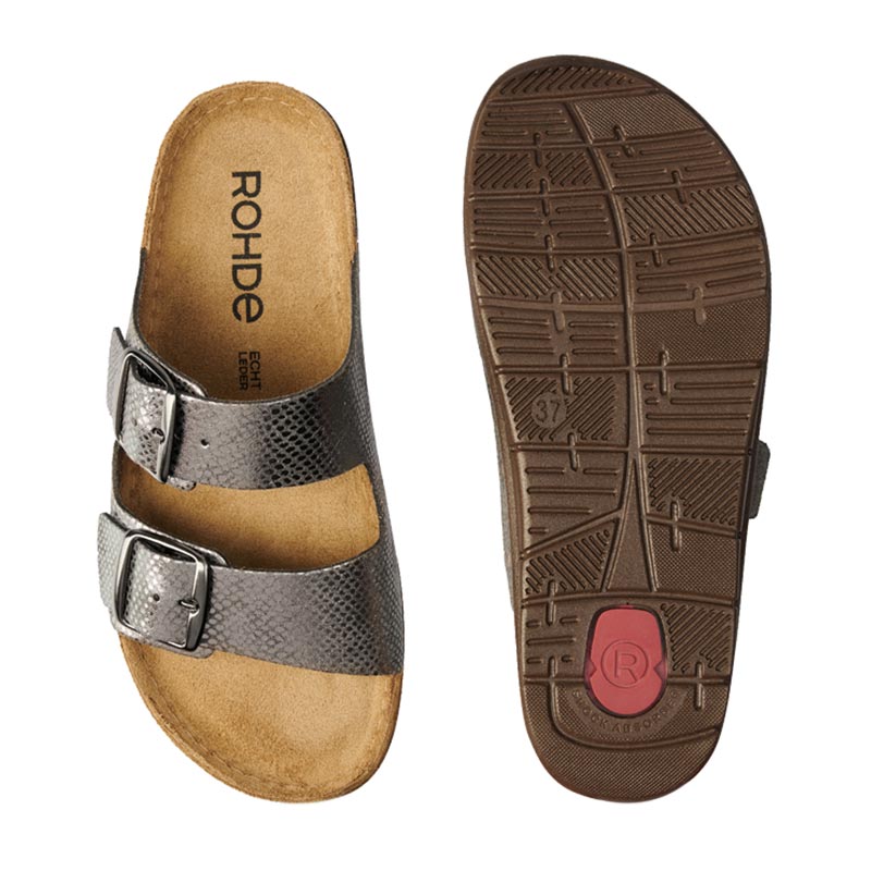 Damsandal, Metallic, Rohde