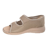 Fischer bred damesandal - Beige - Seniorshop