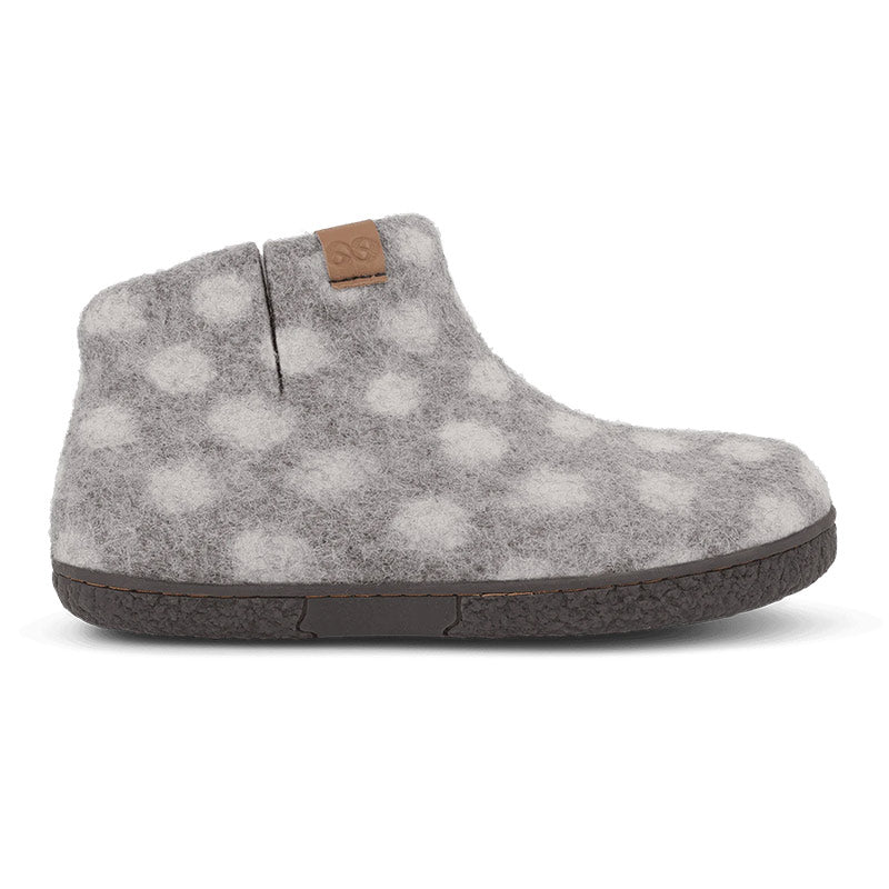  Green Comfort tofflor - Grå med prickar