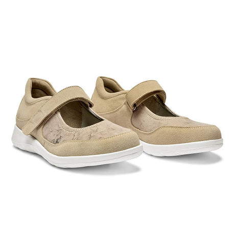 New Feet ballerina med velcro - Sand