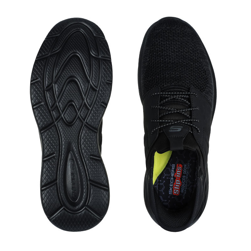 Skechers lätt slip-in herrsko, Svart