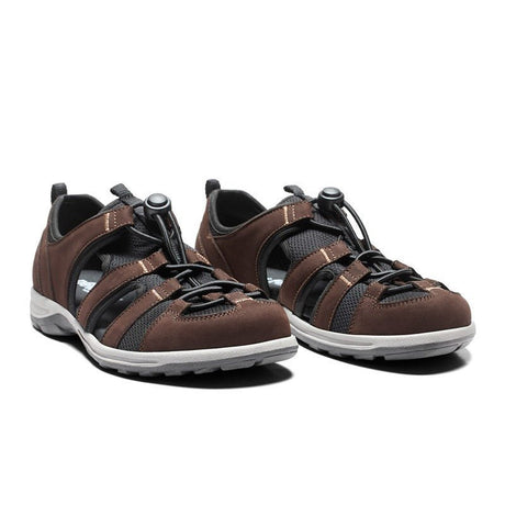 New Feet lukket herresandal - Brun - Seniorshop