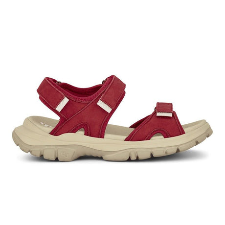 Green Comfort trekking damesandal - Rød - Seniorshop