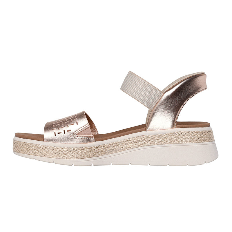 Skechers slip-in damesandal - Rosaguld