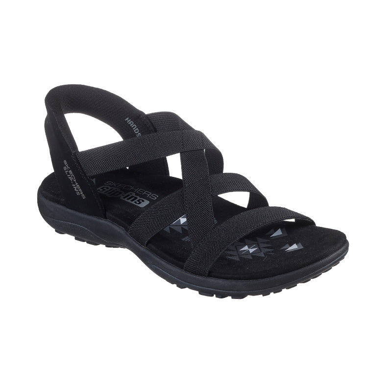 Skechers slip-in damesandal - Sort