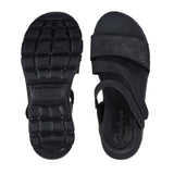 Skechers damesandal med velcro - Sort - Seniorshop