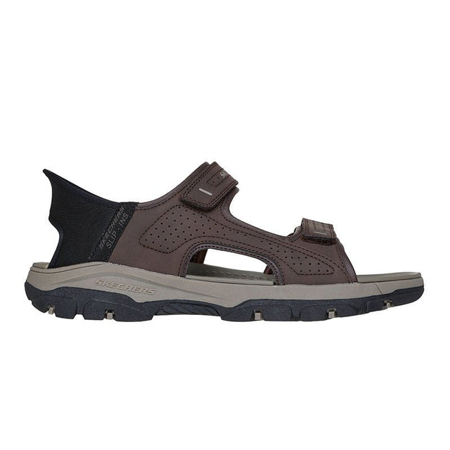 Skechers slip - in herresandal - Brun - Seniorshop