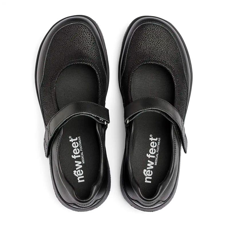 New Feet ballerinaskor med stretch, Svart, 