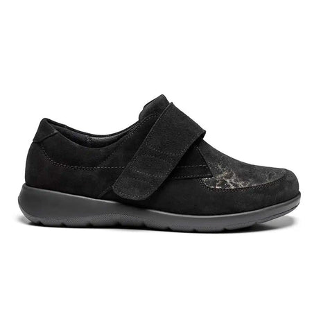 New Feet damesko med velcrorem - Sort - Seniorshop