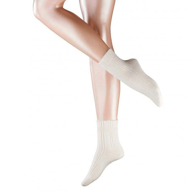 Nattsockor med angora, Benvit