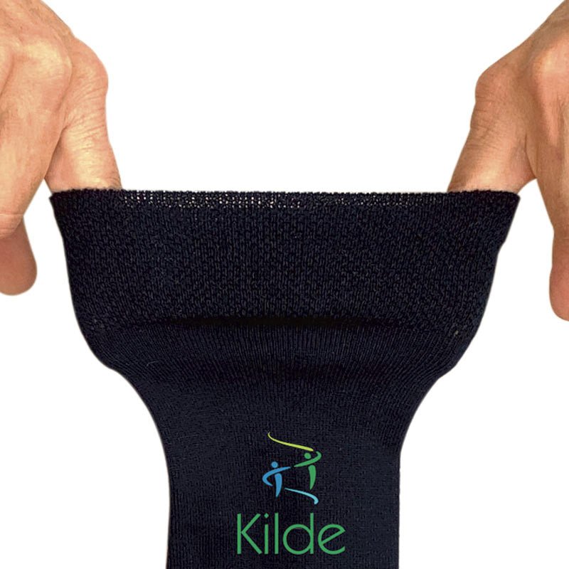 Diabetessocka i merinoull - Grå