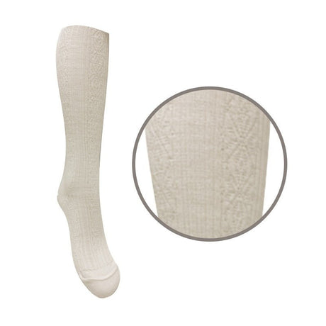 Støttestrømpe i merinould - Offwhite - Seniorshop