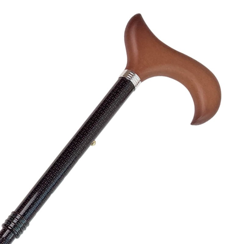 Käpp, Hopfällbar, Svart/Brun