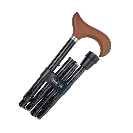 Sammenklappelig stok - Sort/Brun - Seniorshop