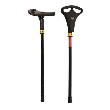 Klapstol - stok med ét ben - Sort - Seniorshop