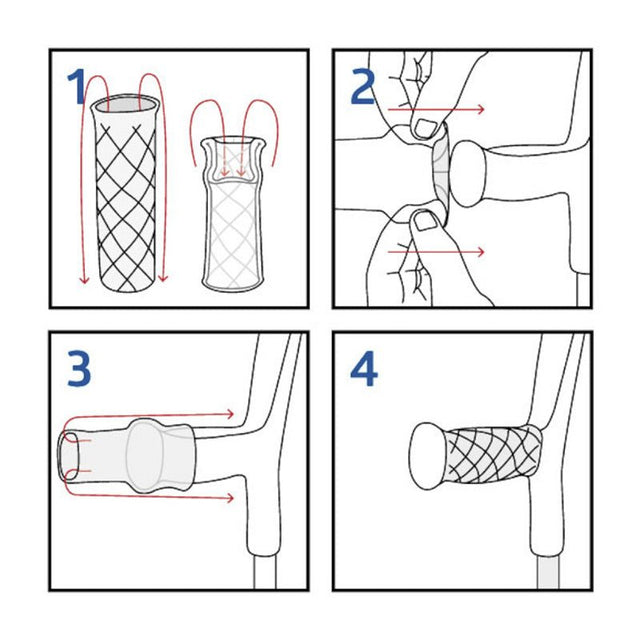 Skridsikre overtræk til krykker - Seniorshop