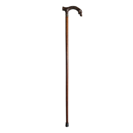 Träkäpp med hundhuvud