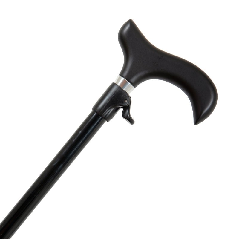 Käpp med steglös höjd - Svart