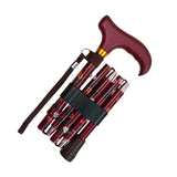 Sammenklappelig stok - Mørkerød - Seniorshop