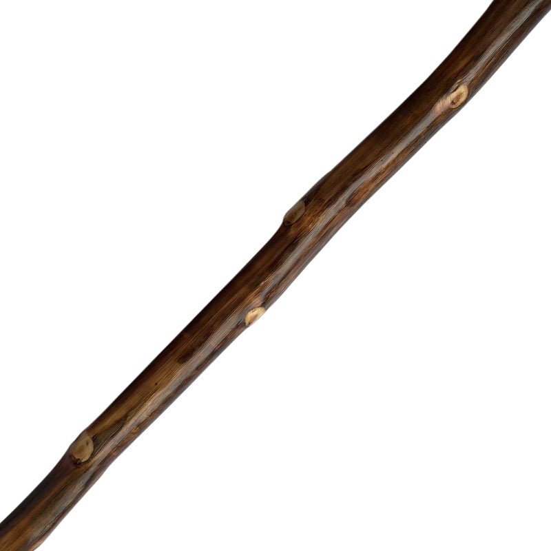 Spadserkäpp i trä, kastanjefärgad