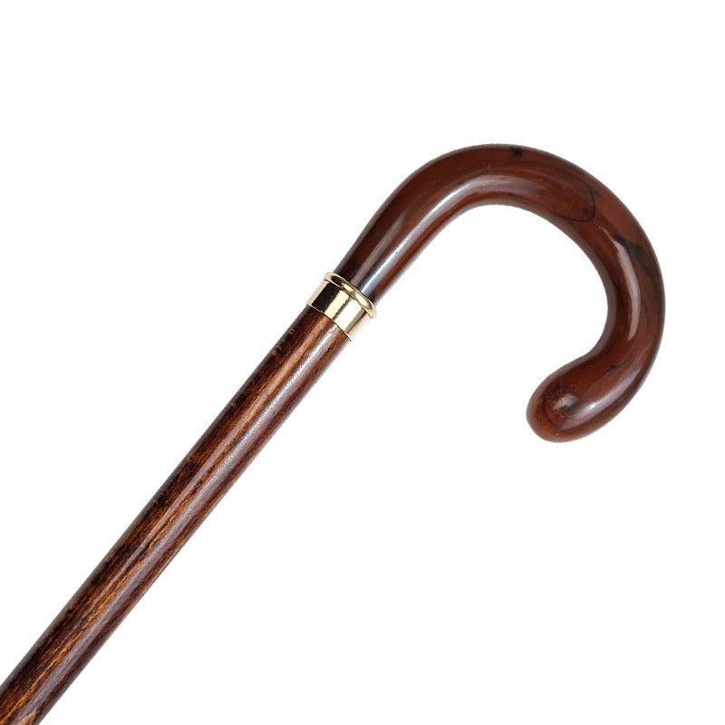 Klassisk spadserestok i træ - Brun - Seniorshop