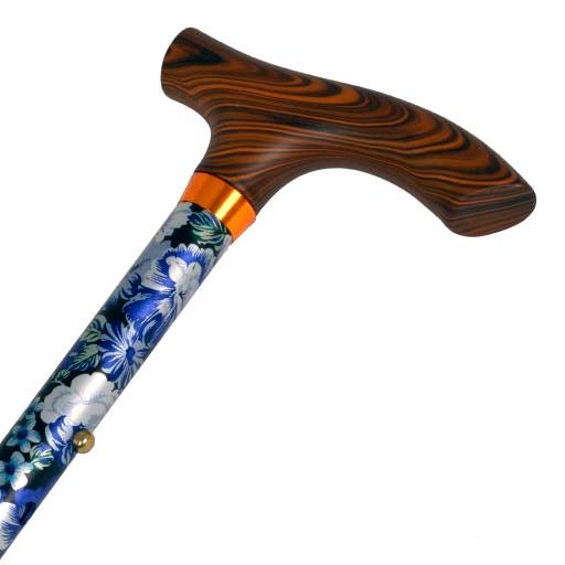 Hopfällbar käpp - Blommönstrad
