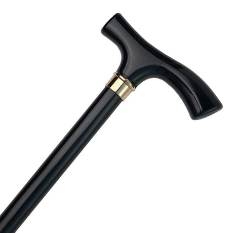 Stok i lakeret træ med med pyntering - Mørk - Seniorshop