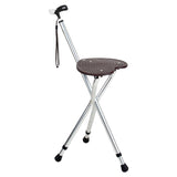 Stok med sæde og 3 regulerbare ben - Seniorshop