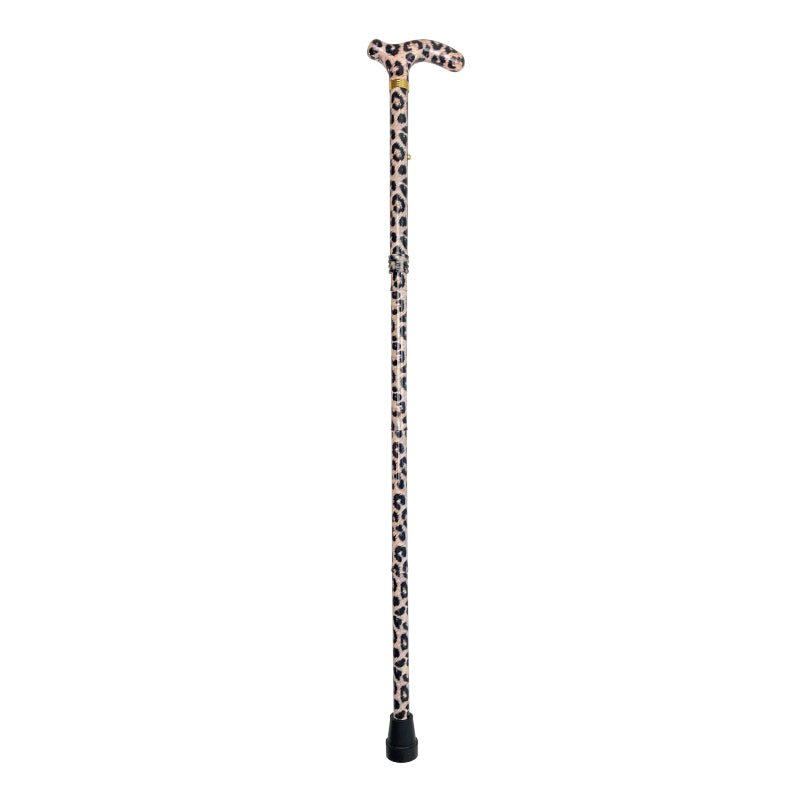 Käpp, hopfällbar, Leopardmönster