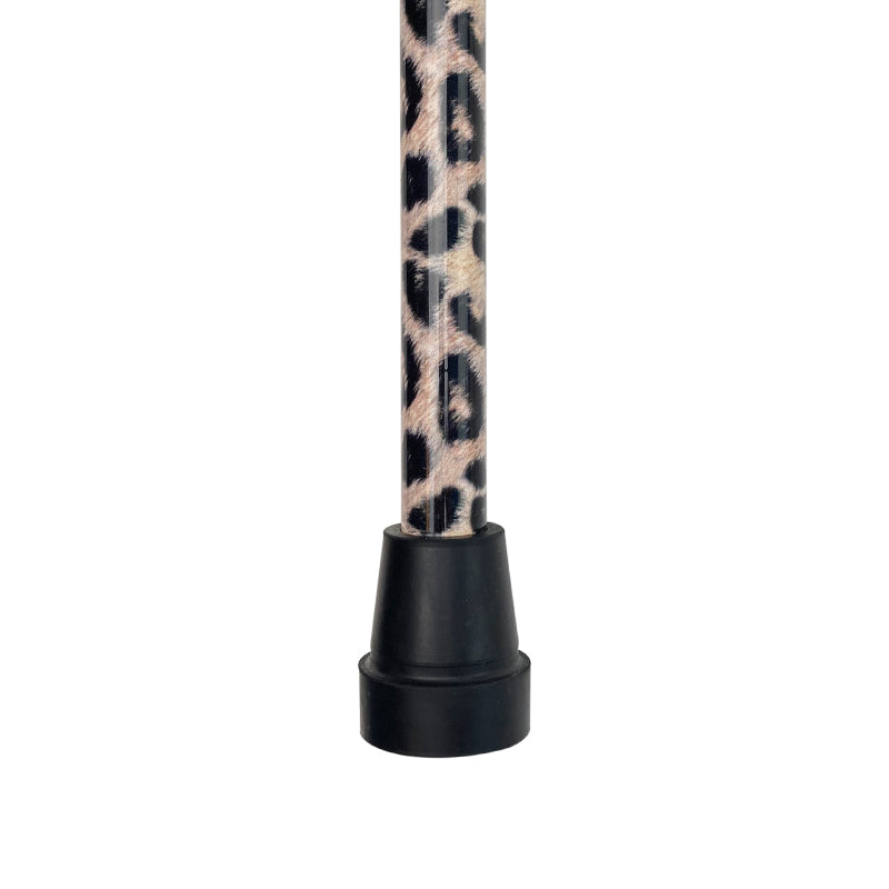 Hopfällbar käpp, leopardmönstrad