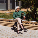 R05 indkøbsvogn med sæde - Blå - Seniorshop