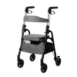 W4 rollator / indkøbsvogn - Grå - Seniorshop