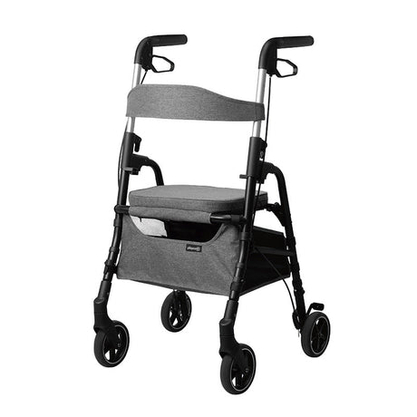 W4 rollator / indkøbsvogn - Grå - Seniorshop