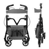 W4 rollator / indkøbsvogn - Bordeaux - Seniorshop