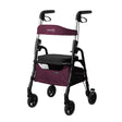 W4 rollator / indkøbsvogn - Bordeaux - Seniorshop