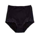 Inkontinens trusse med blonde - Sort - Seniorshop