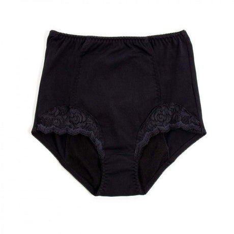 Inkontinens trusse med blonde - Sort - Seniorshop