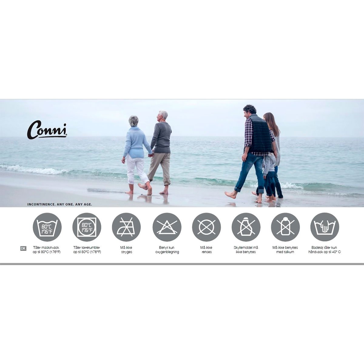 Inkontinenstrosa med spets - Beige