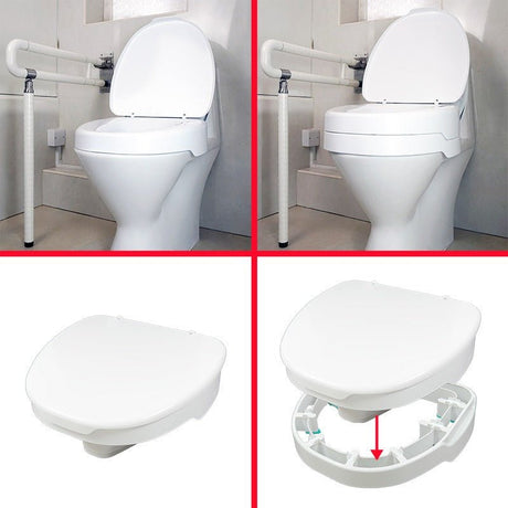 Ezy - Fit toiletforhøjer med låg, 5 - 10 cm - Seniorshop