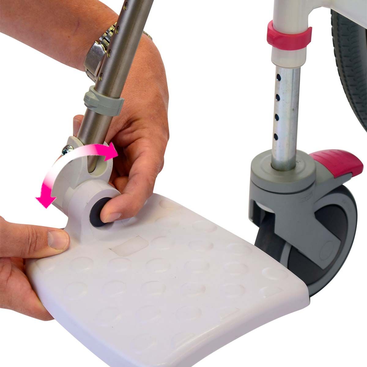 Lätt toalettstol / duschstol på hjul