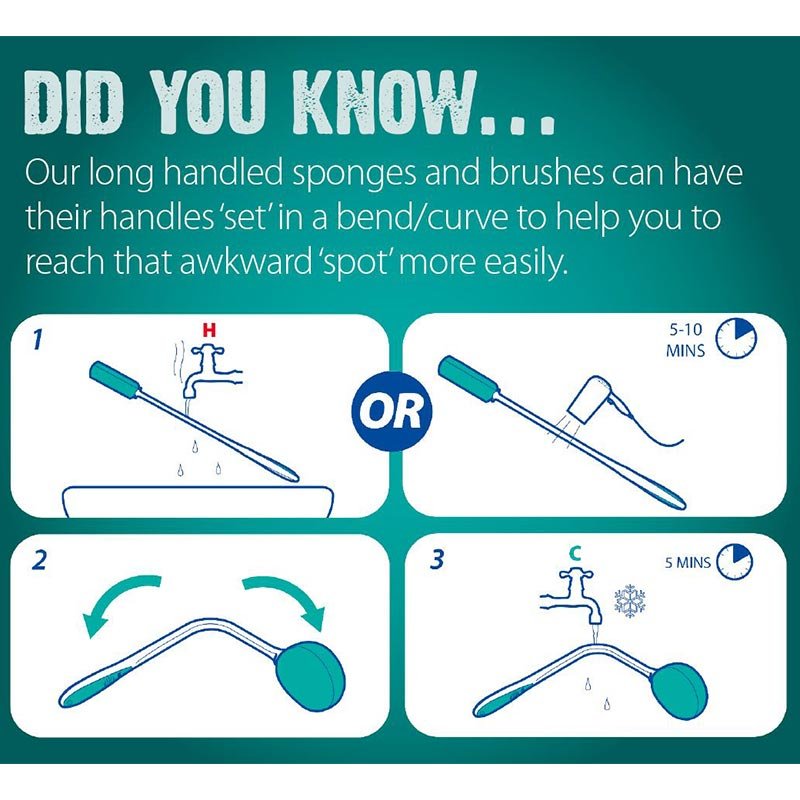 Lång badsvamp inkl. skrubb