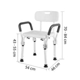 Badestol med ryg - og armlæn - Seniorshop