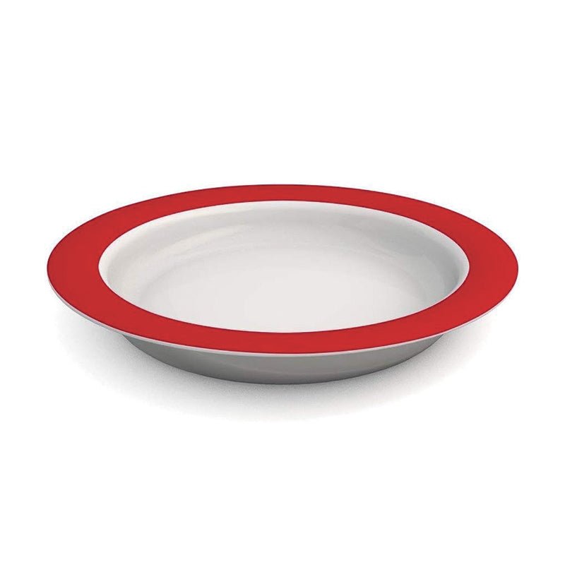 Tallrik med lutande botten