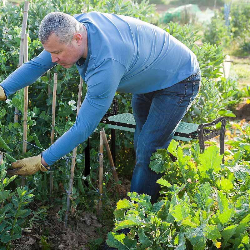 Trädgårdspall med knädyna - Hopfällbar